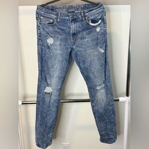 American Eagle Ripped Blue Jeans Outfitters